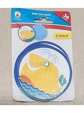 Carson-Dellosa Whales Mini Colorful Cut-Outs-36/Pkg. Teacher Bulletin Boards NEW